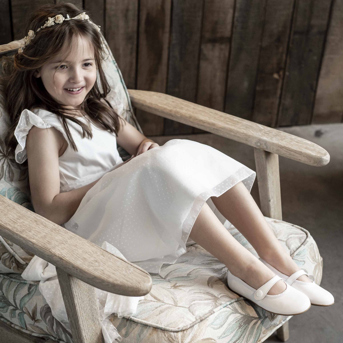 Zapatos Niña Merceditas Comunion Mercedita Comunion Niña Beige