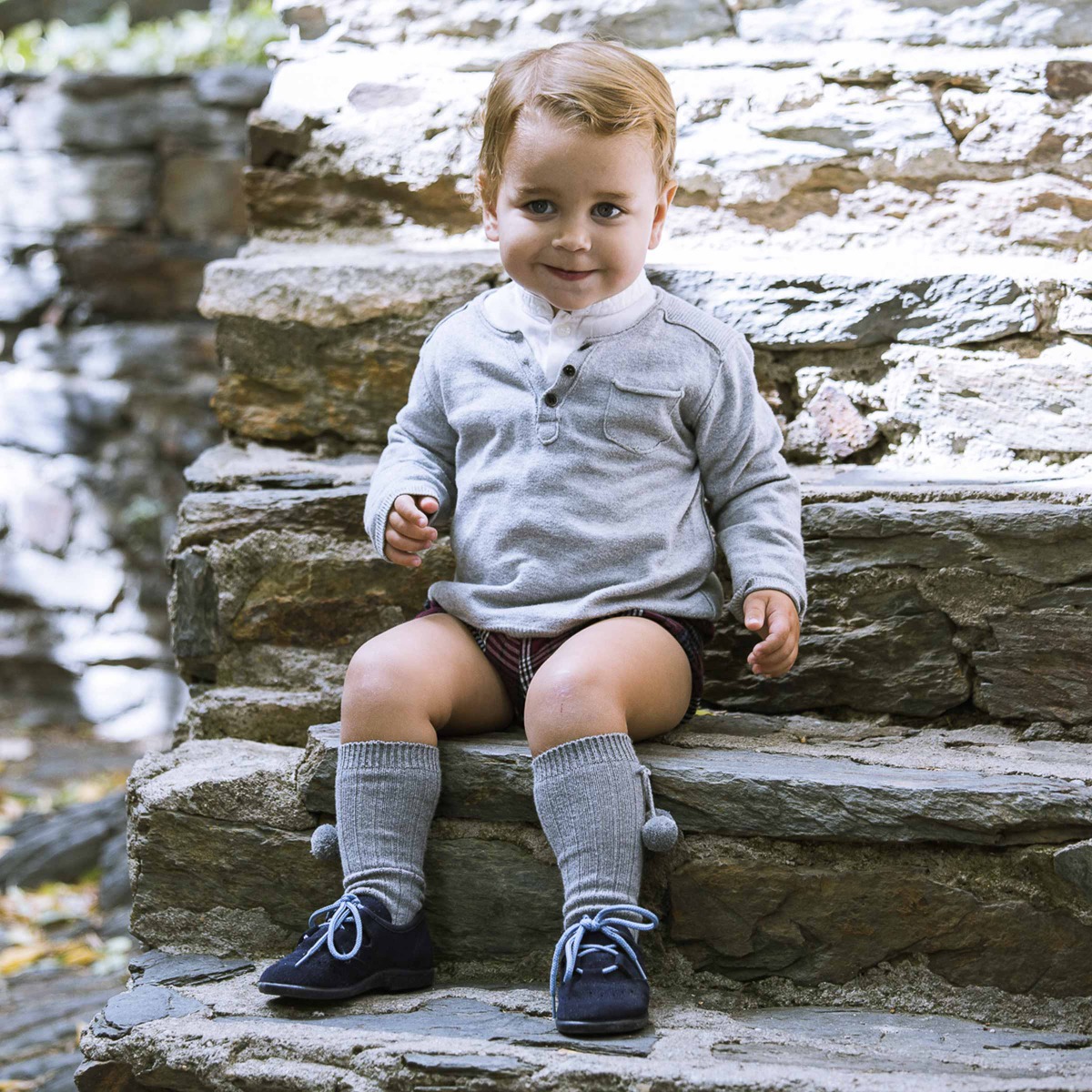 Zapato inglés niños de serraje con lazos o cordones
