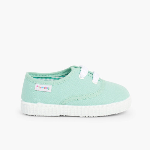 Zapatillas Niños de Cordones Verde Menta