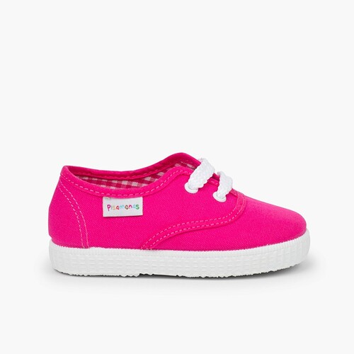 Zapatillas Niños de Cordones Fucsia