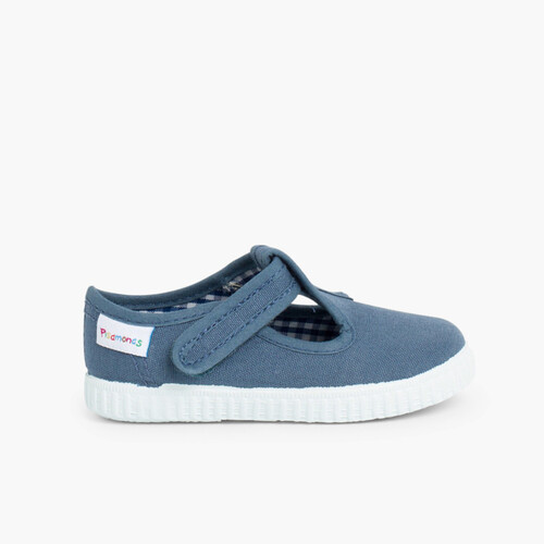 Pepitos Niños tira adherente    tipo zapatilla Azul Jeans