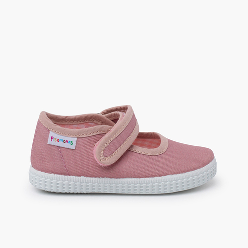 Merceditas Niña tira adherente    Suela tipo Zapatillas Maquillaje