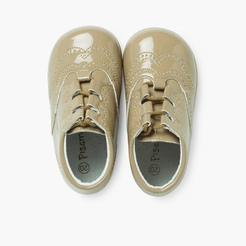 Bota Inglesa/  Zapato Inglés Tipo Charol Beige