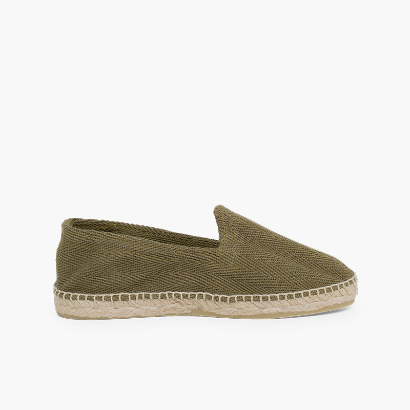 Alpargatas de Espiga Tallas Altas 34-45 Kaki