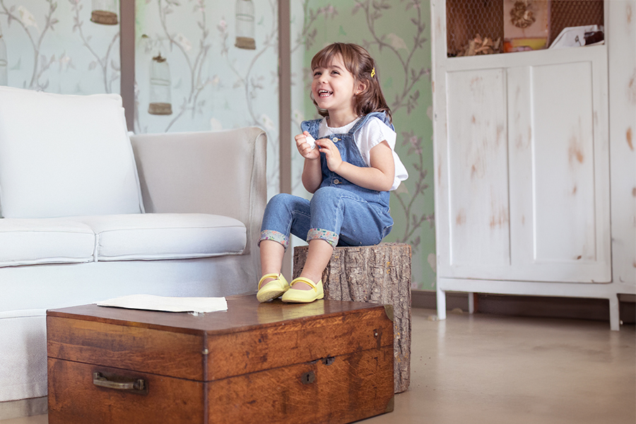 Merceditas Niña Tela tira adherente fina