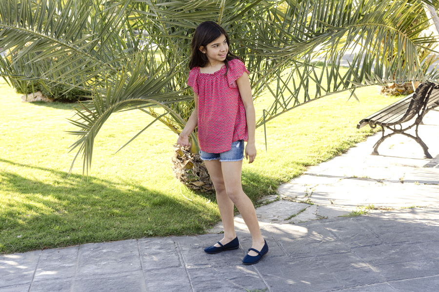 Merceditas Niña Tela tira adherente fina