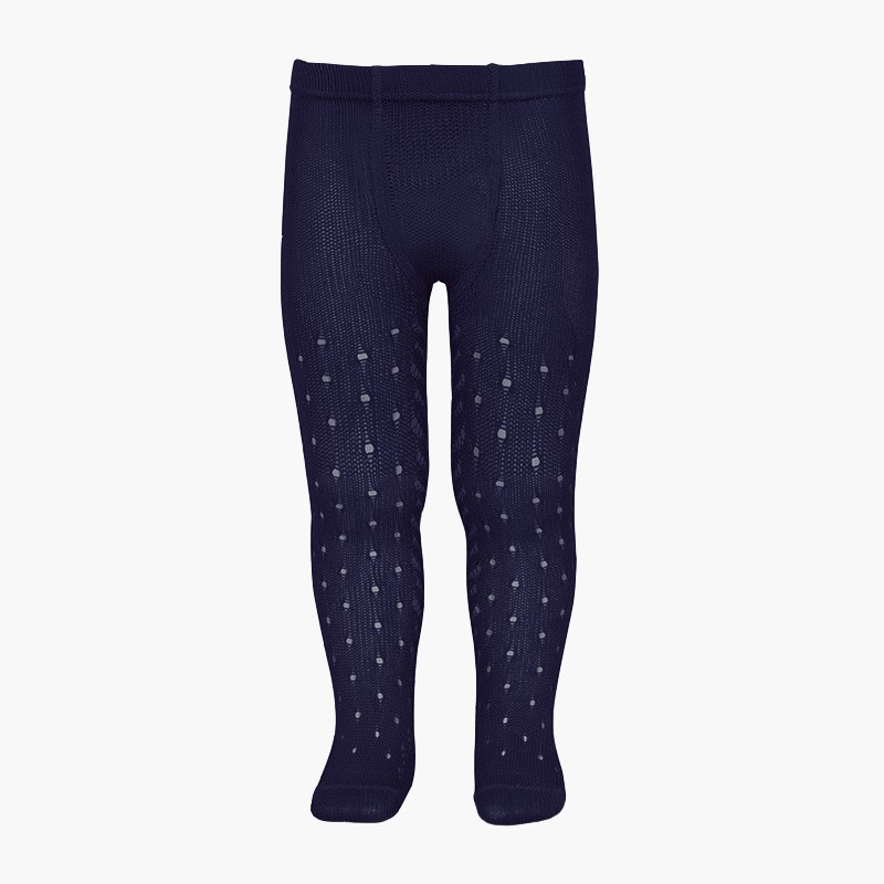 Leotardos Condor Calados Perlé Verano Azul Marino