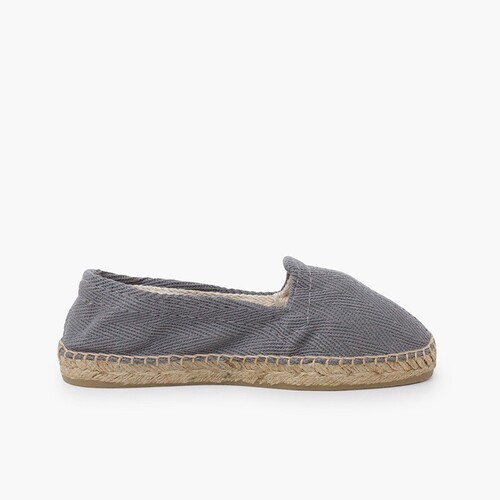 Alpargatas de Espiga Tallas Altas 34-45 Gris