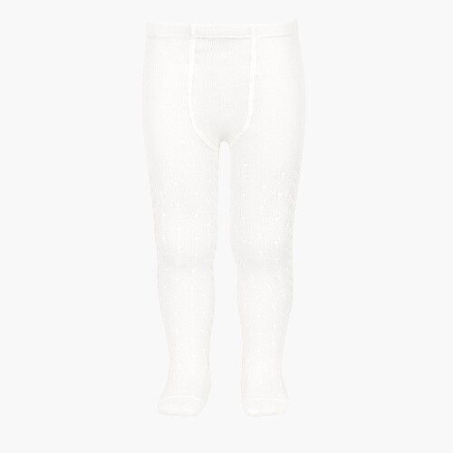 Leotardos Condor Calados Perlé Verano Blanco