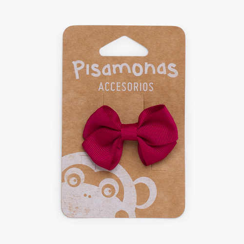 Pinza de Pelo Niñas Lazo Pequeño Burdeos