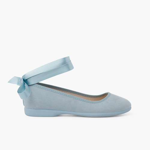 Bailarina Cintas Raso Cierre Pulsera Azul Pastel