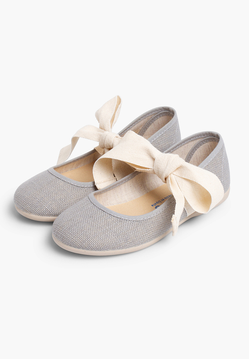 Mercedita Lino con Lazo Crudo Gris