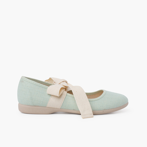 Mercedita Lino con Lazo Crudo Menta