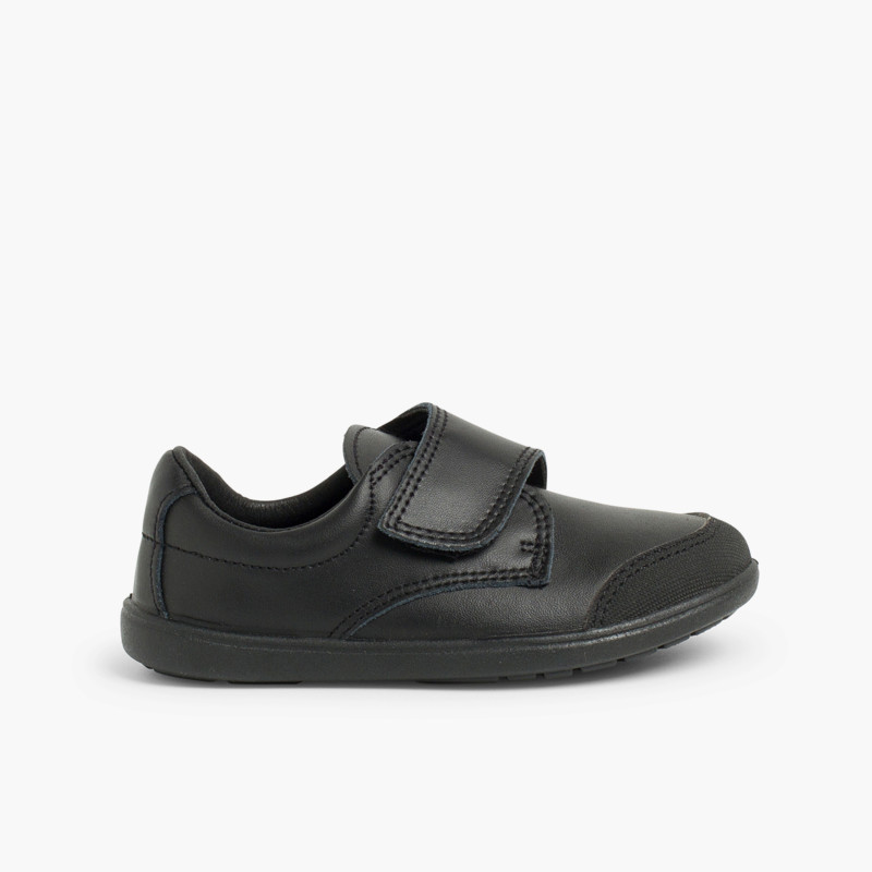 Zapato Colegial Lavable Niño con Puntera Reforzada  Negro
