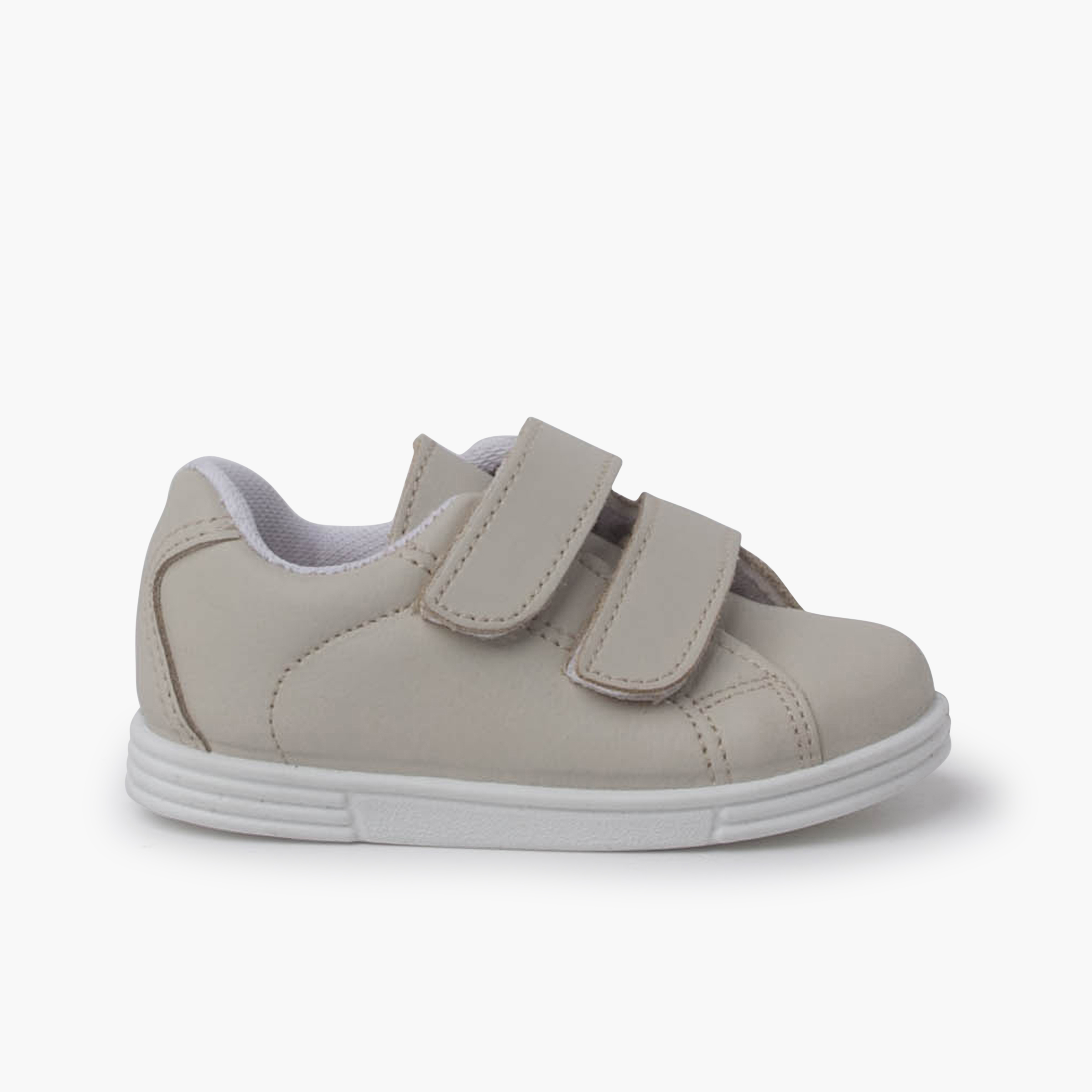 Chaussures de sport pour bébé et enfant cuir Lavable Beige