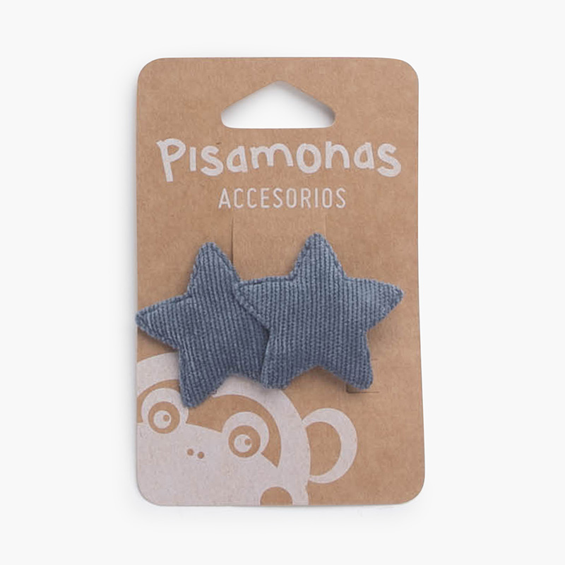 Clip de pelo estrella doble micropana Azul Francia