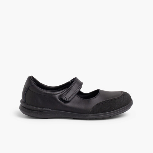 Zapatos Colegiales Lavables Niña Merceditas Puntera Reforzada  Negro