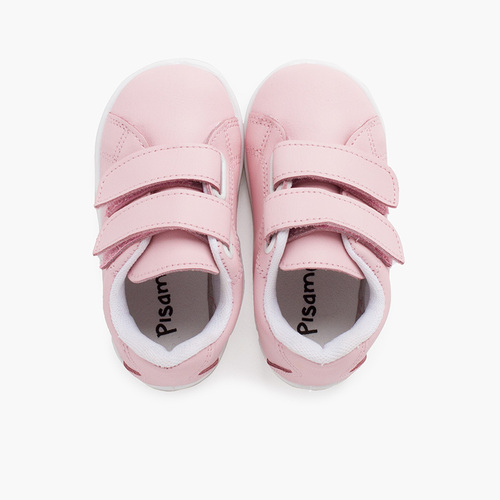 Deportivas Bebé y Niño Piel Lavable  Rosa