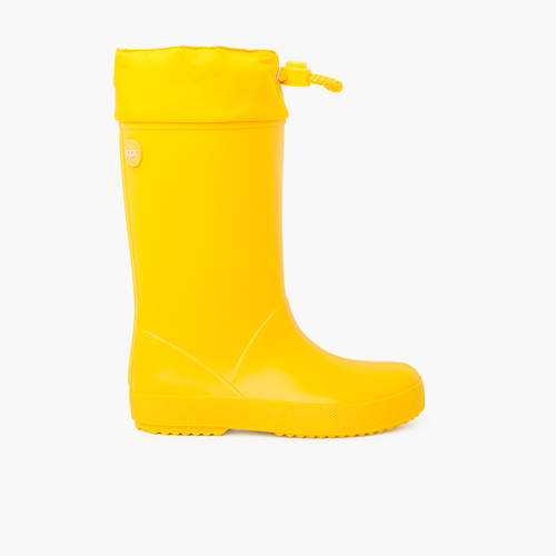Botas agua ajustables de caña alta Amarillo