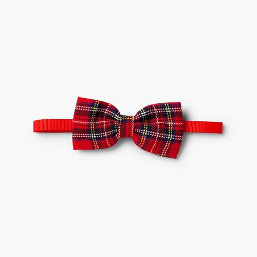 Pajarita niño estampado escocés Rojo