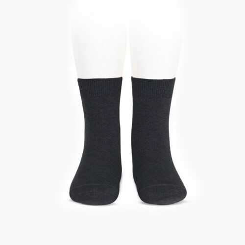 Calcetines Cortos Niños Lisos Cóndor Antracita