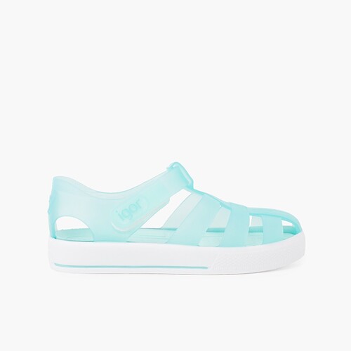 Cangrejeras con tira adherente Tipo Tenis Aguamarina