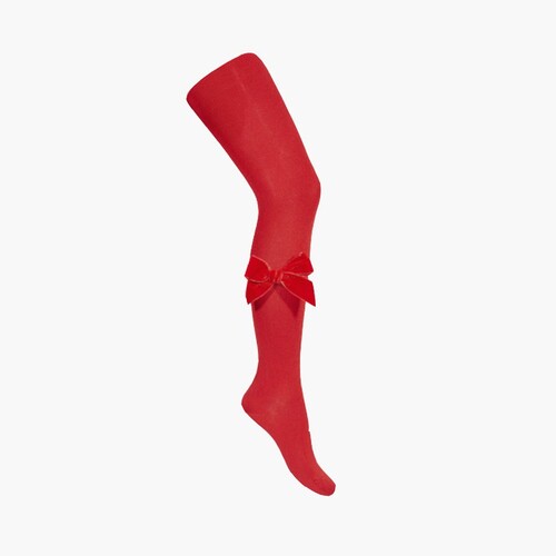 Leotardos con lazo terciopelo Rojo