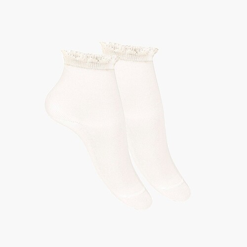 Calcetines niños cortos de vestir Nata