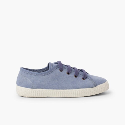 Zapatilla lona ecológica vegana Azul