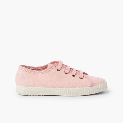 Zapatilla lona ecológica vegana Rosa