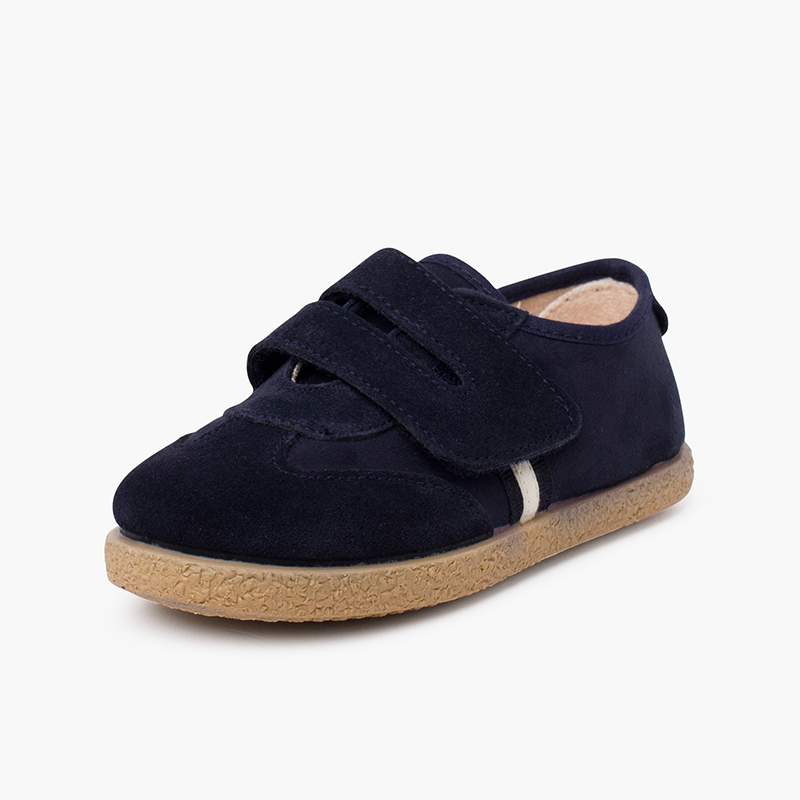 Zapatillas niño cierre frontal tira adherente Azul Marino