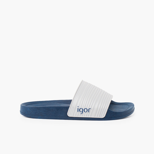 Chanclas piscina niños beach tira ancha  Azul Marino