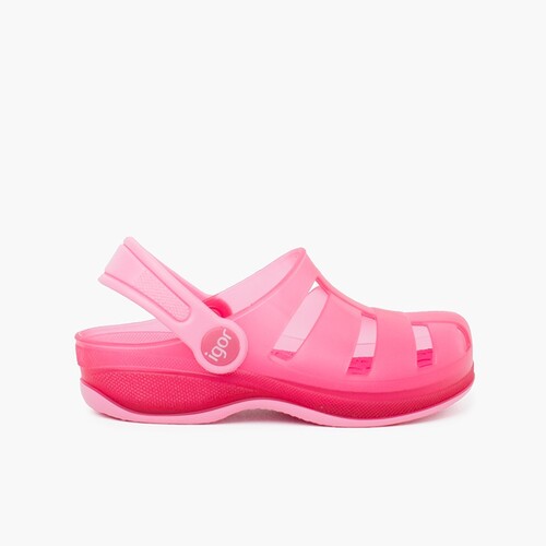Zuecos de Goma Surfi para Niños  Fucsia