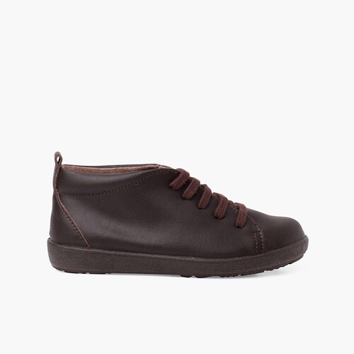 Zapatos Piel Tipo Botines Pisacacas Marrón