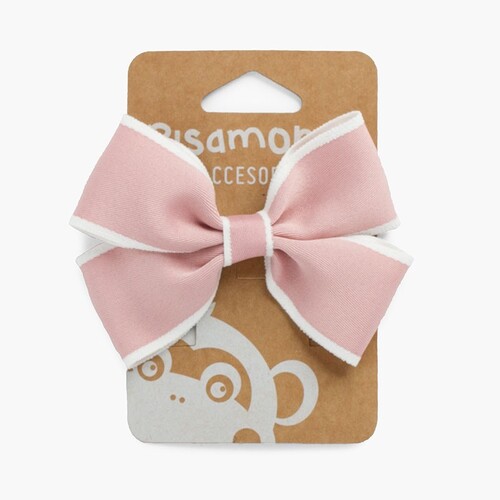 Clip lazo borde blanco Rosa Francia