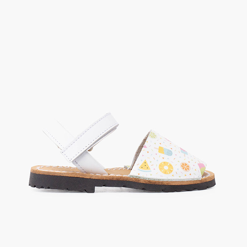 Menorquinas estampadas unisex tira adherente Helados