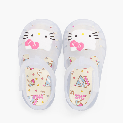 Cangrejeras Hello Kitty cierre adherente Blanco