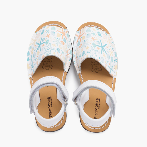 Menorquinas estampadas unisex tira adherente Estrellas de Mar