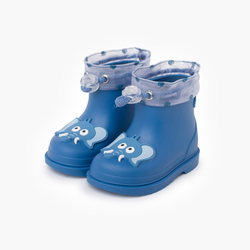 Botas agua elefante cuello ajustable Azul