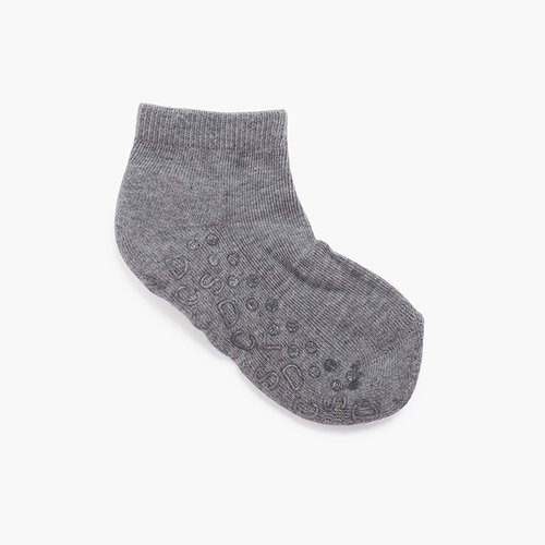 Calcetines tobilleros niños antideslizantes Gris
