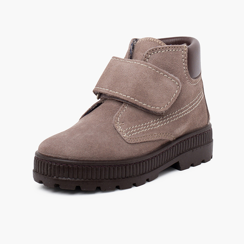 Botas suela track cierre adherente pespuntes Gris