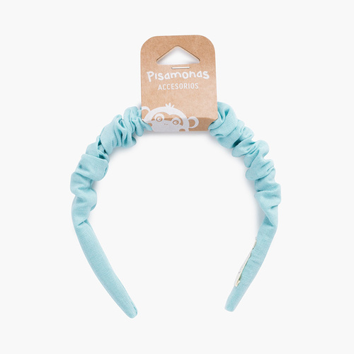Diadema scrunchie niña Verde Mar