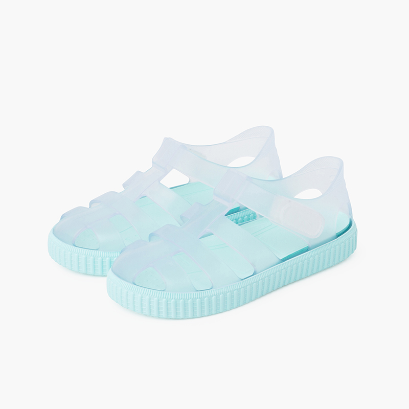 Cangrejeras Igor Talla 21 Rosa - Sandalias Infantiles Transparentes Con Suela Colorida