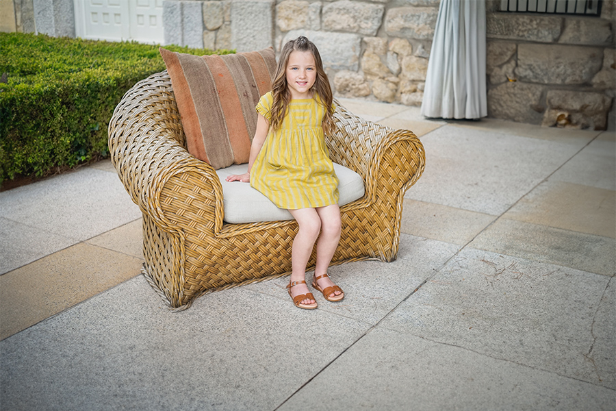 Sandalias niña y mujer pala romana piel