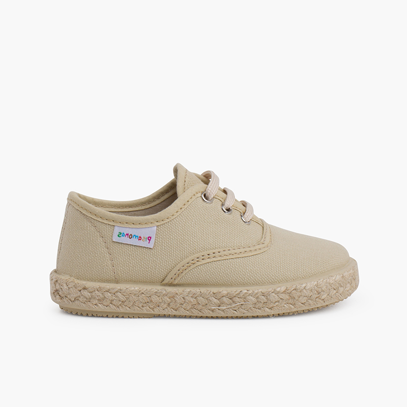 Zapatillas lona cordones suela alpargata Arena