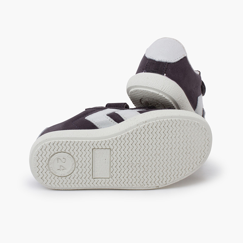 Zapatillas Infantiles Pisamonas Con Rayas Laterales - Blancas, Doble Cordón (blanco Y A Juego), Suela Flexible, Para Niños Y Niñas