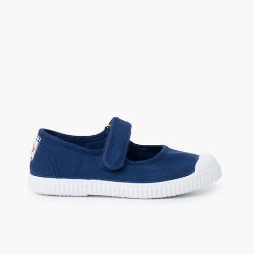 Merceditas Puntera Goma Cierre Adherente Azul Navy