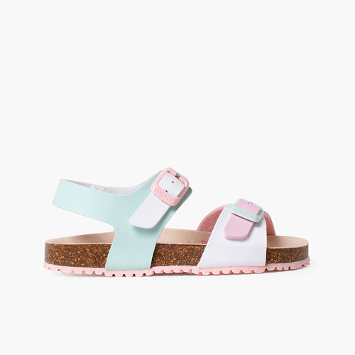 Sandalias niña bio multicolor doble hebilla Multicolor