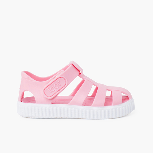Cangrejeras Tipo Zapatillas Tira Adherente Rosa