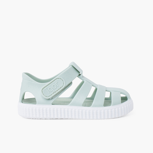 Cangrejeras Tipo Zapatillas Tira Adherente Menta